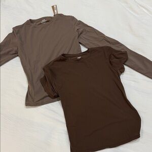 SKIMS Pack of 2 Long & Short Sleeve Top